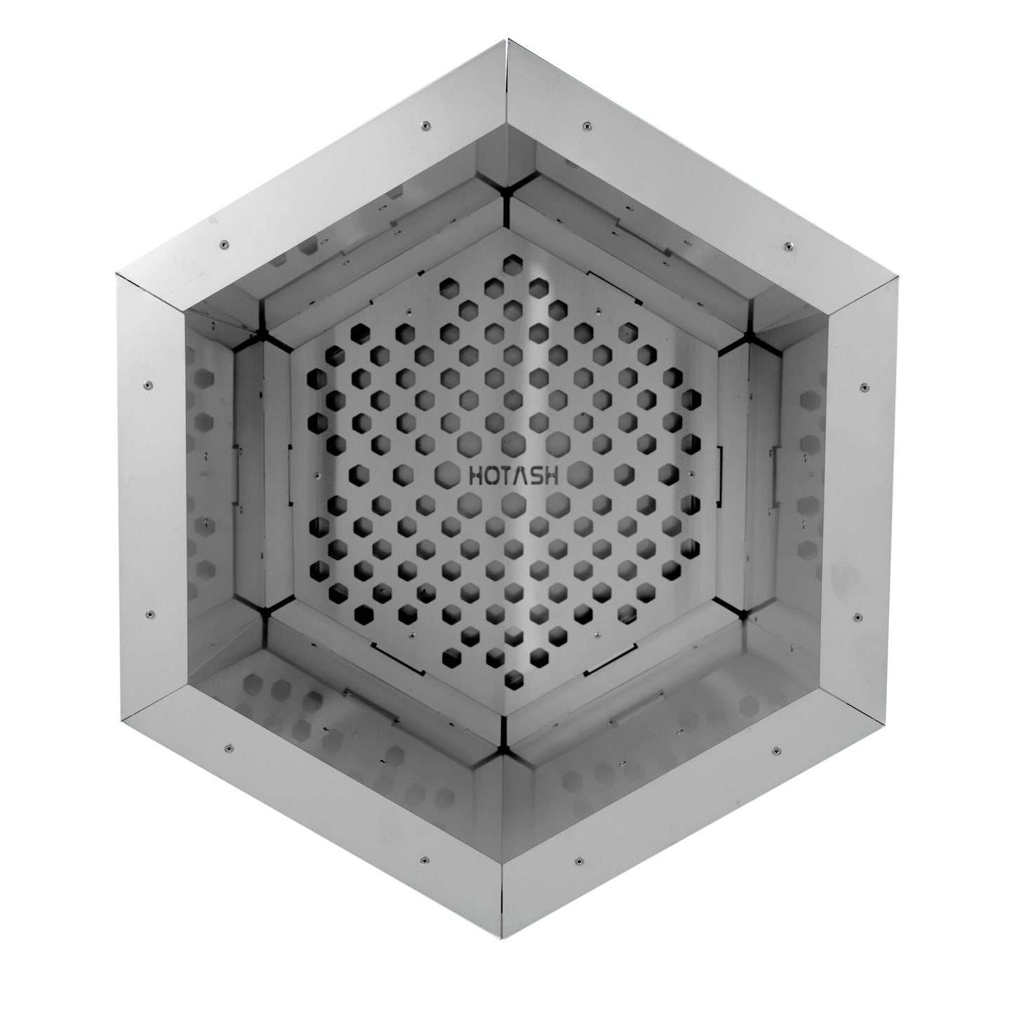 Fire pit grate and ash pan inside the fire pit