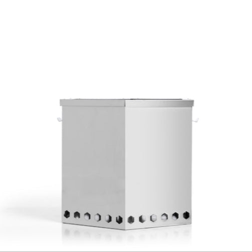 Side view of Hot Ash Rambler Smokeless Fire Pit highlighting compact design