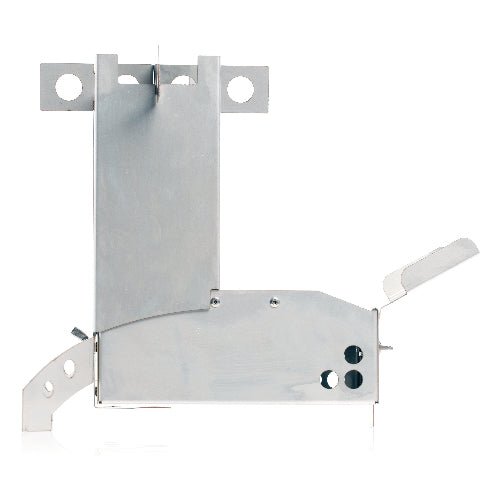 Side view of Hot Ash rocket stove with feed tray