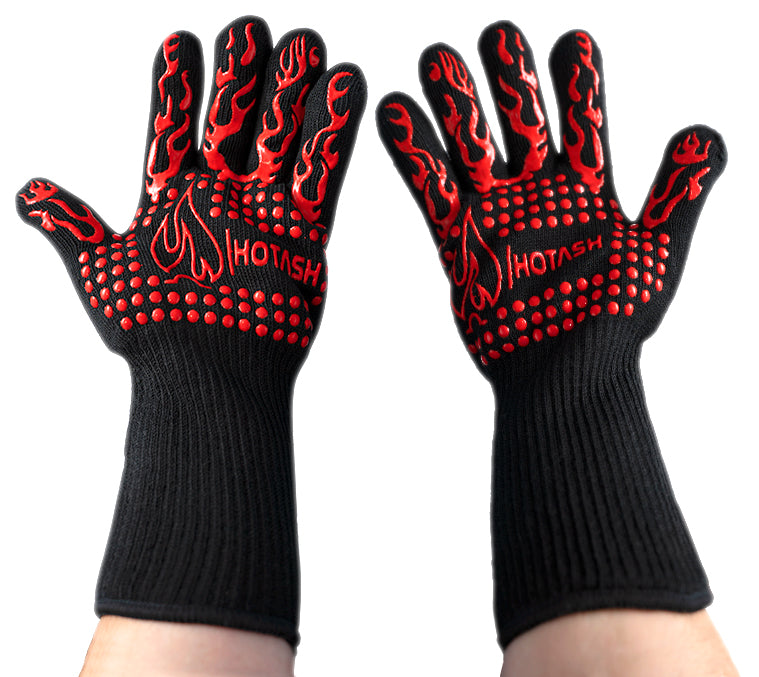 Heat-resistant BBQ gloves included with Hot Ash Rambler 3-in-1 combo