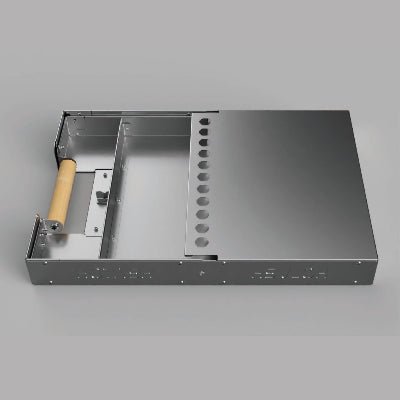 Atlas X Portable Charcoal Grill folded flat for easy transport and compact storage